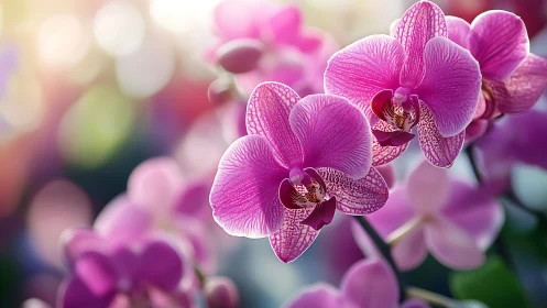 Magenta Orchids in Soft Focus Bloom