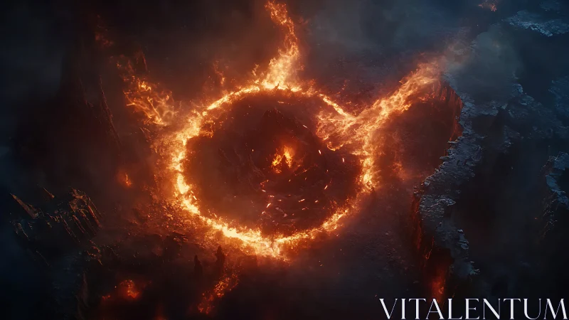 Molten Sphere Erupts in Apocalyptic Fire and Shadow.