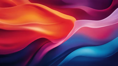 Multicolor fluid gradients with layered wave-like ribbons dynamics