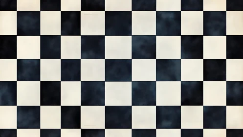 Monochrome checkerboard grid in precise tiling symmetry.