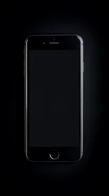 Sleek Modern Smartphone Glows Against Dark Canvas