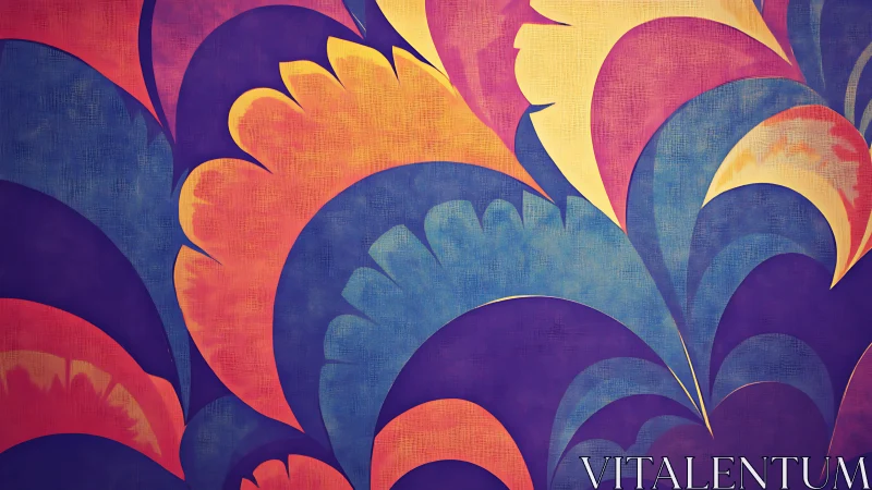 Petal Crescendos in Neon Twilight Waves of Colorful Calm.