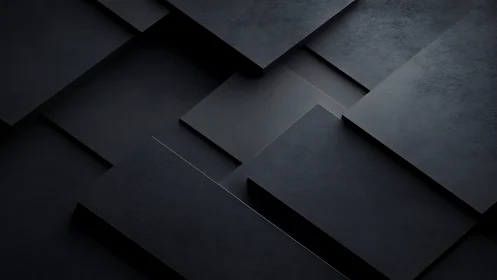 Overlapping dark rectangular panels form layered 3D surface