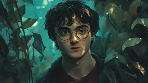 Forest-bathed young wizard listens to the rustling enchantments