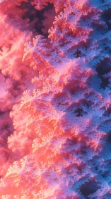 Coral nebula fractals bloom in cotton-candy twilight light