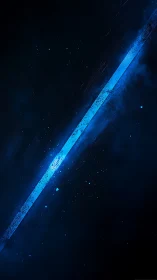 Diagonal ionized plasma fracture across deep-space void.