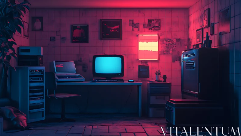 Neon bunker command desk humming with retro cyber secrets.