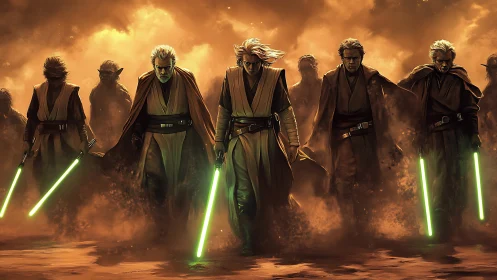 Storm-walking space knights with blazing neon blades.