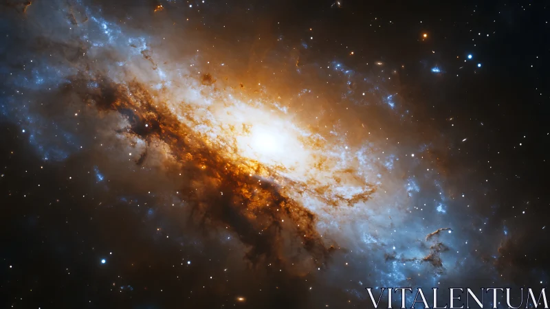 Stellar nebula core in high-contrast astrophotographic composition.