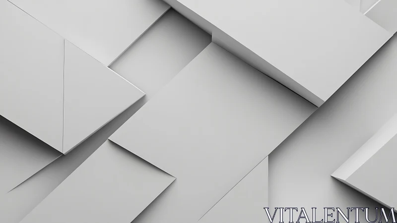 Layered geometric panels in minimalist 3D relief composition.