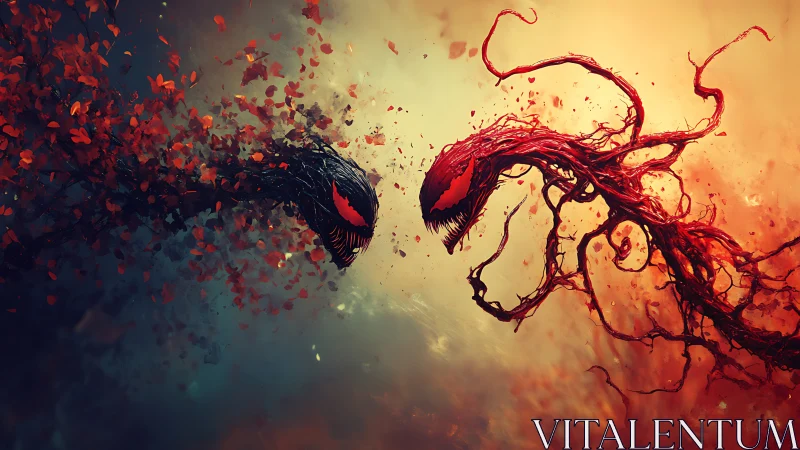 Bilateral symbiotic entities colliding in particulate vortex field.