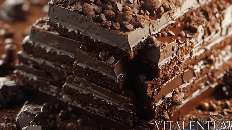 Decadent Layered Chocolate Cake Slice Calls