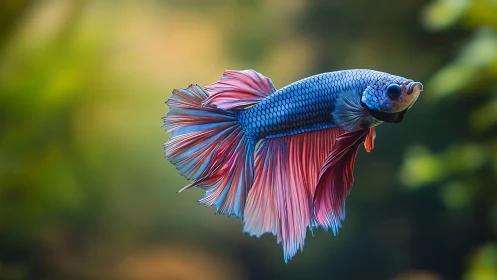 Ribbon-finned betta glides like silk through liquid dusk