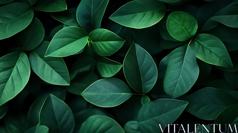 Dense overlapping green leaves in soft natural light.