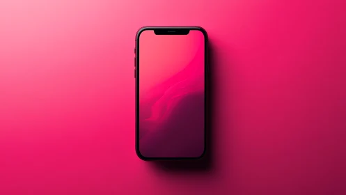 Dark Mirror Glowing: smartphone in neon void.