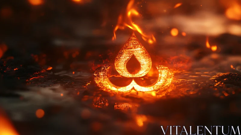 Glowing Fire Heart Blooms with Mesmerizing Warmth