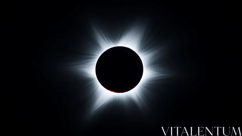 Solar totality captures structured corona and prominences in high contrast