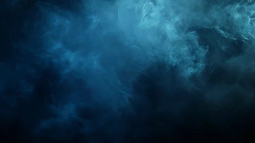 Moody blue mist drifting through a quiet dreamscape.