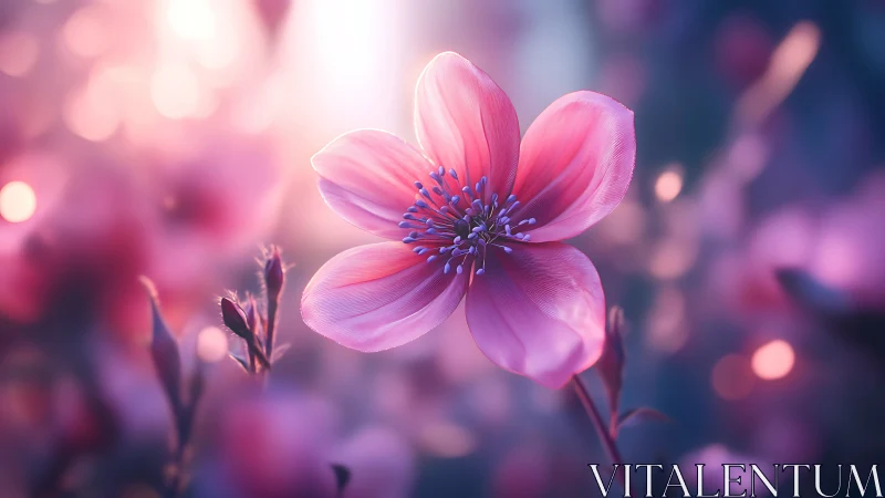 Pink Flower in Soft Focus Bloom