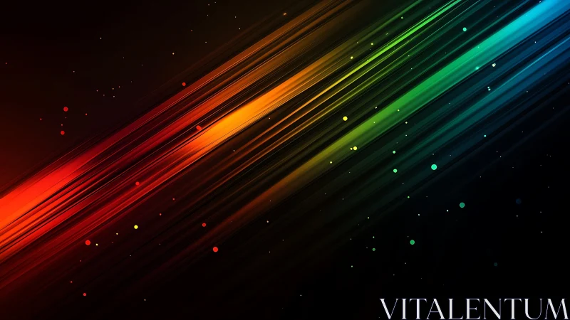 Colorful light trails glide across a softly glowing night