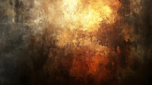 Warm Abstract Grunge Texture with Golden and Brown Hues.