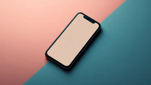 Contemporary Smartphone Mockup with Notch Display Architecture.