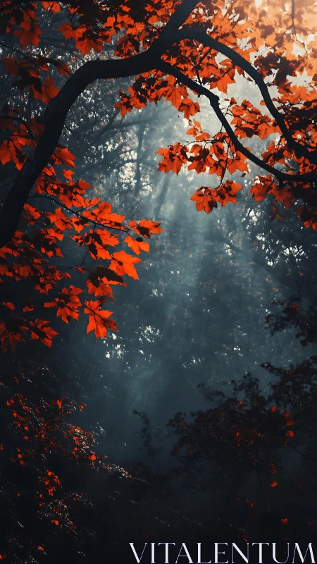 Autumn's Glow Through the Canopy.