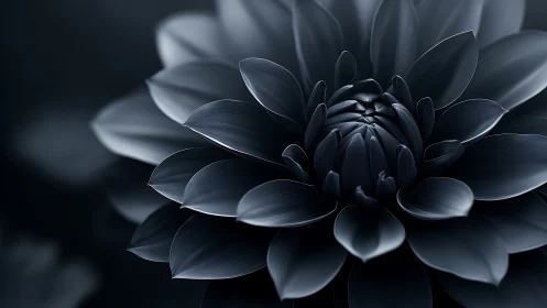 Monochromatic Lotus Bloom with Layered Petals and Central Details