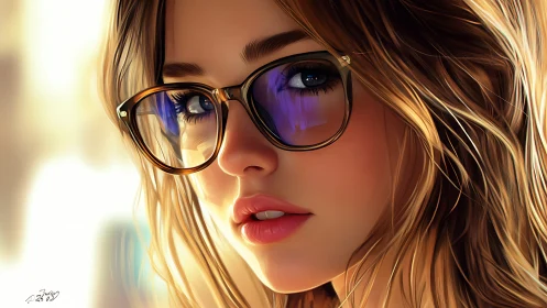 Glowing lenses catch quiet thoughts in hyperreal dusk light