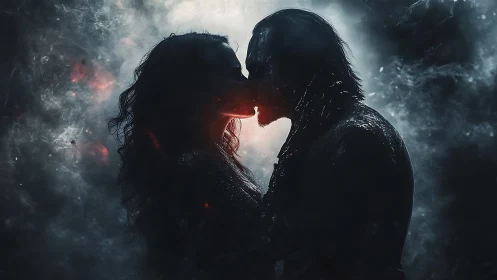 Two Souls Connected in Passionate Embrace.