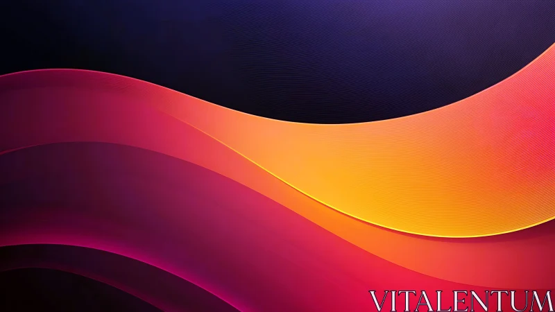 Radiant gradient waves sweep across a dark horizon.