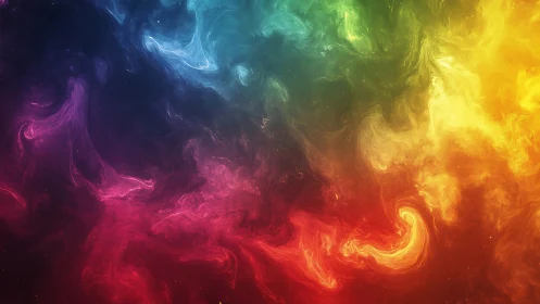 Multispectral nebular gradient renders swirling volumetric color fields