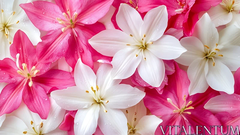 Bougainvillea Chorus: Vivid Pink & White Floral Burst.
