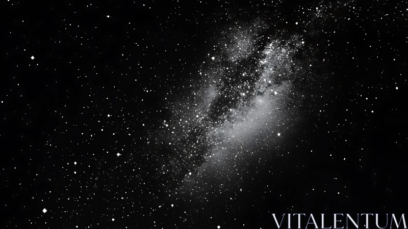 Dense starfield with high contrast galactic dust lane distribution