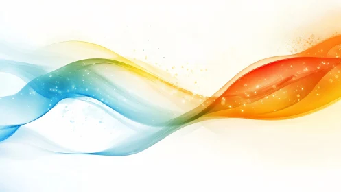 Chromatic currents dance across a silent white horizon.