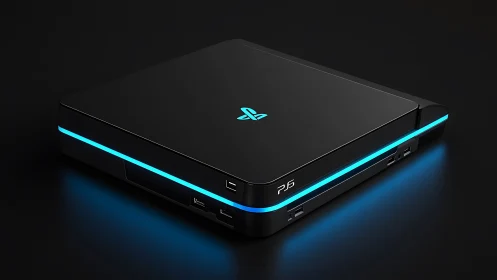 PlayStation 5 Console: Cyberpunk Gaming Hardware Design.
