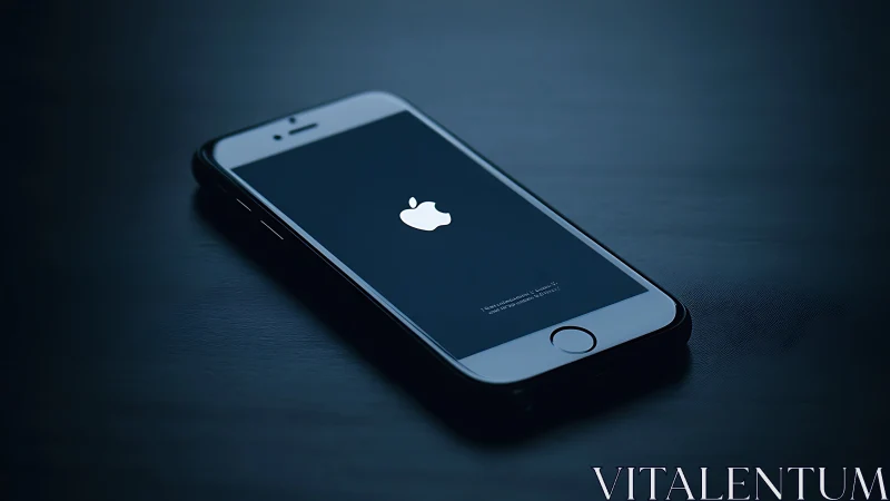 Sleek iPhone Glowing with Apple's Iconic Logo On Display