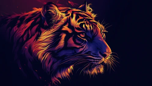 Digital side profile rendering shows stylized tiger head