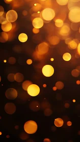 Defocused circular light bokeh forms on a dark background