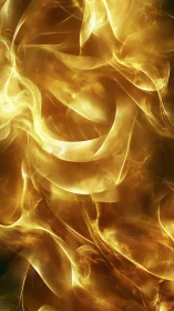 Golden Flowing Energy Waves Abstract.