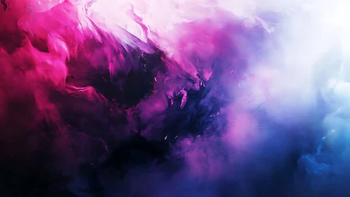 Gradient color field transitions between magenta and cyan tones