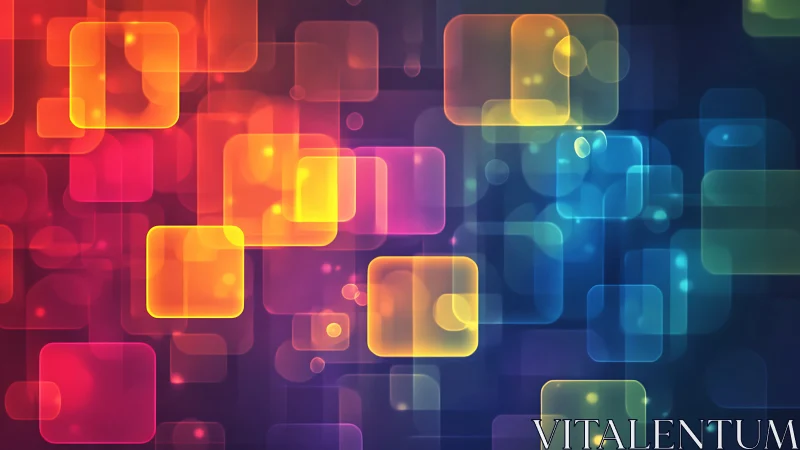 Luminous gradient squares in vibrant abstract motion design.