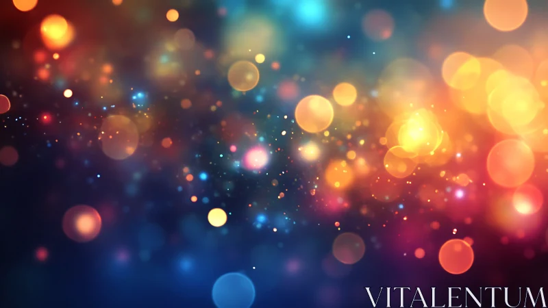 Multispectral bokeh field with luminous particulate gradients.