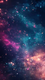 Chromatic stellar field with nebular bokeh diffusion dynamics.