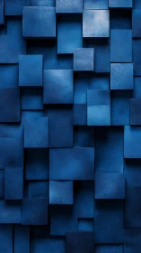 Layered blue rectangular panels forming abstract grid.