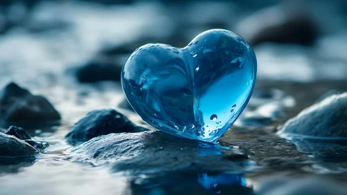 A Heart of Pure Water Rests in Nature's Embrace.