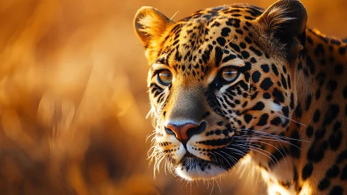Telephoto-profile study of leopard rosette topology at dusk.