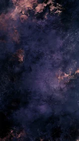 Textured indigo surface reveals metallic copper erosion patterns