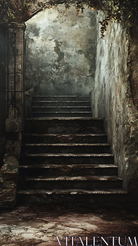 Worn stone stairway leading toward a quiet, hidden light.