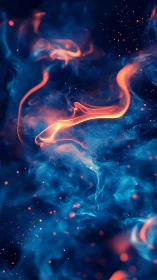 Neon Serpents Dance Through Liquid Cosmos.